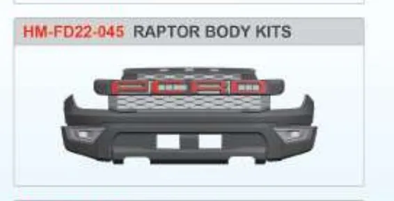 Передний обвес для Ford Ranger T9 2022+ в стиле Raptor