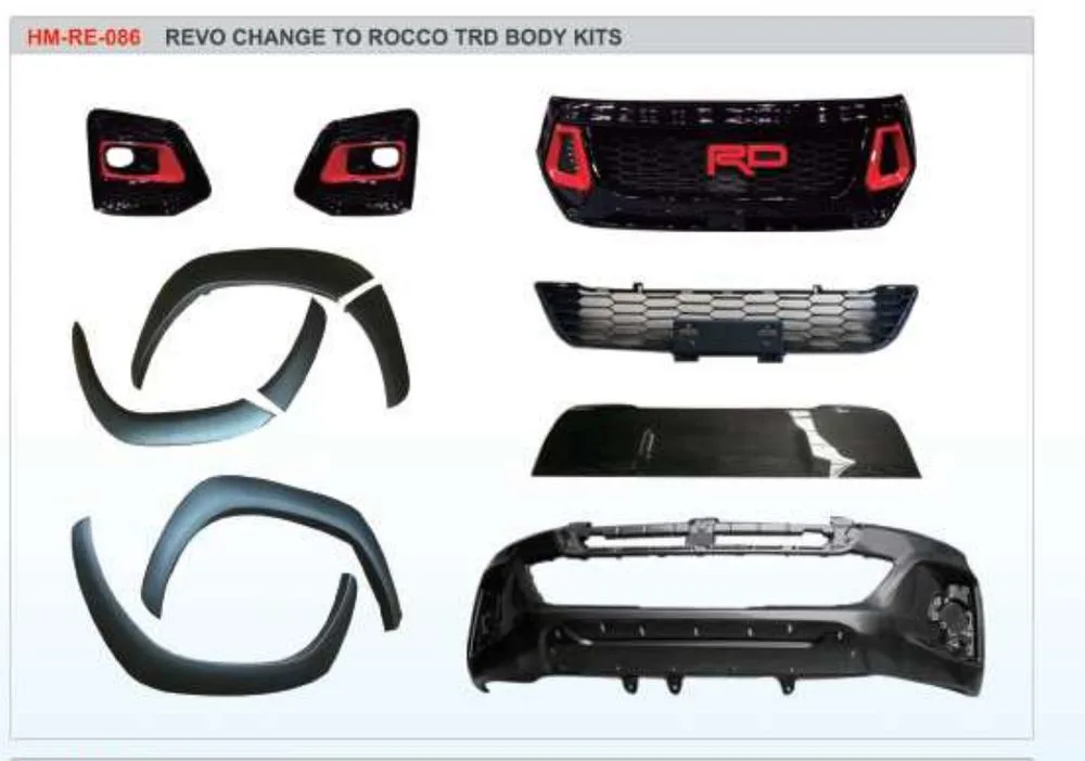 Рестайлинг-комплект для Toyota Hilux Revo 2016–2019 в вид Rocco TRD