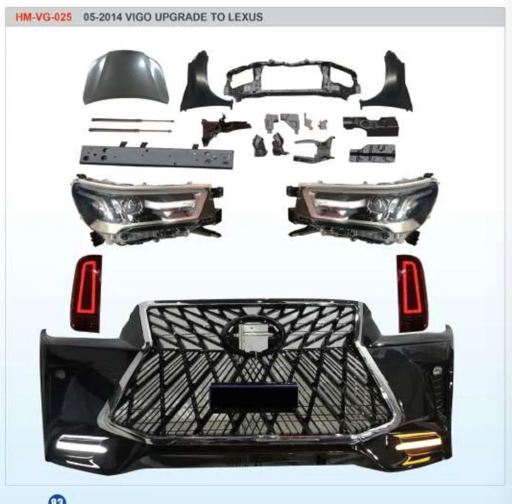 Рестайлинг-комплект для Toyota Hilux Vigo 2005–2014 в вид Lexus