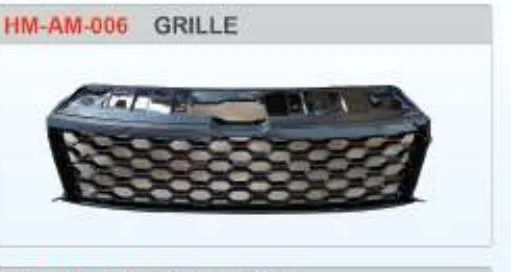 Решётка радиатора для Volkswagen Amarok 2010–2022, чёрная сетка
