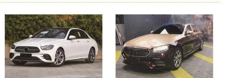 Передний бампер для Mercedes E-класс W213 2021–2022 в стиле E63 AMG (классическая решётка)