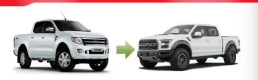 Рестайлинг-комплект для Ford Ranger T6 2012–2015 в вид F-150 Raptor — фото 2