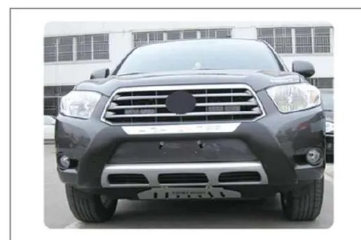 Накладки-защиты бамперов для Toyota Highlander 2007–2010: передняя и задняя — фото 3