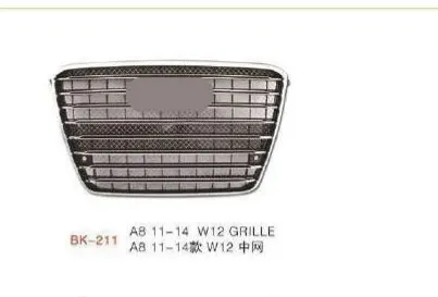 Комплект в стиле W12 для Audi A8 D4 2011–2014: решётка, диффузор, зеркала — фото 2
