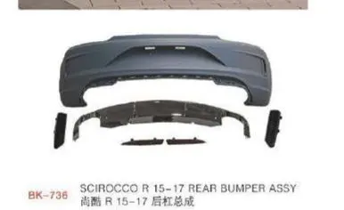 Обвес для VW Scirocco 2014–2017 в стиле Scirocco R: бамперы, пороги, зеркала — фото 2
