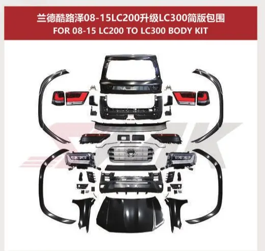 Рестайлинг-комплект для Toyota Land Cruiser 200 2008–2015 в вид LC300, версии simple / 1:1