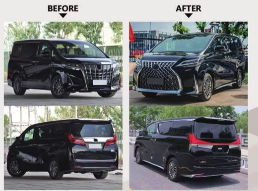 Рестайлинг-комплект для Toyota Alphard 2015–2020 в вид Lexus LM — фото 2