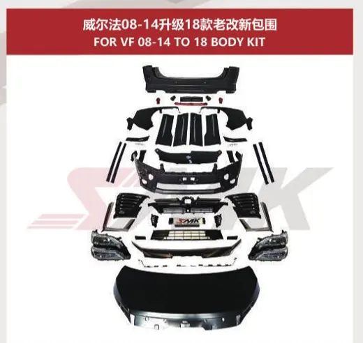 Рестайлинг-комплект для Toyota Vellfire 2008–2014 в вид Vellfire 2018, версии standard / 1:1