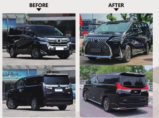 Рестайлинг-комплект для Toyota Vellfire 2015–2020 в вид Lexus LM — фото 2