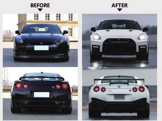 Рестайлинг-комплект для Nissan GT-R R35 2008–2012 в вид 2017 или NISMO — фото 3