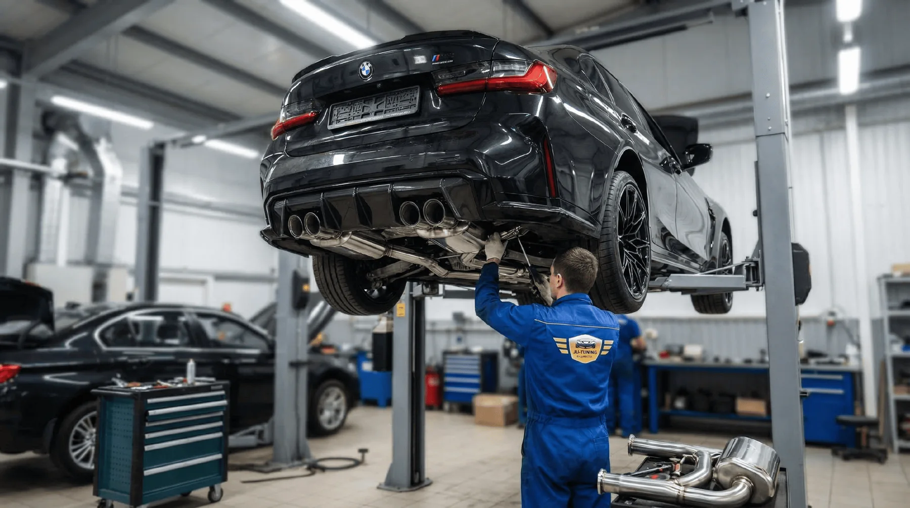 Выхлопные системы — установка в сервисе JU-TUNING